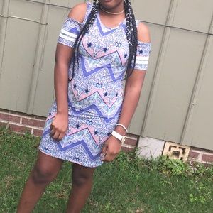 Rainbow Colored Patterned Dress